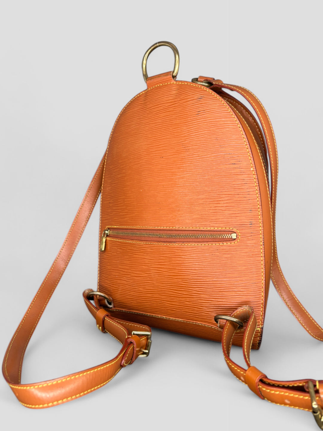 Vintage Louis Vuitton Unisex Epi Leder Rucksack Orange, Second-Hand Louis Vuitton Backpack Orange