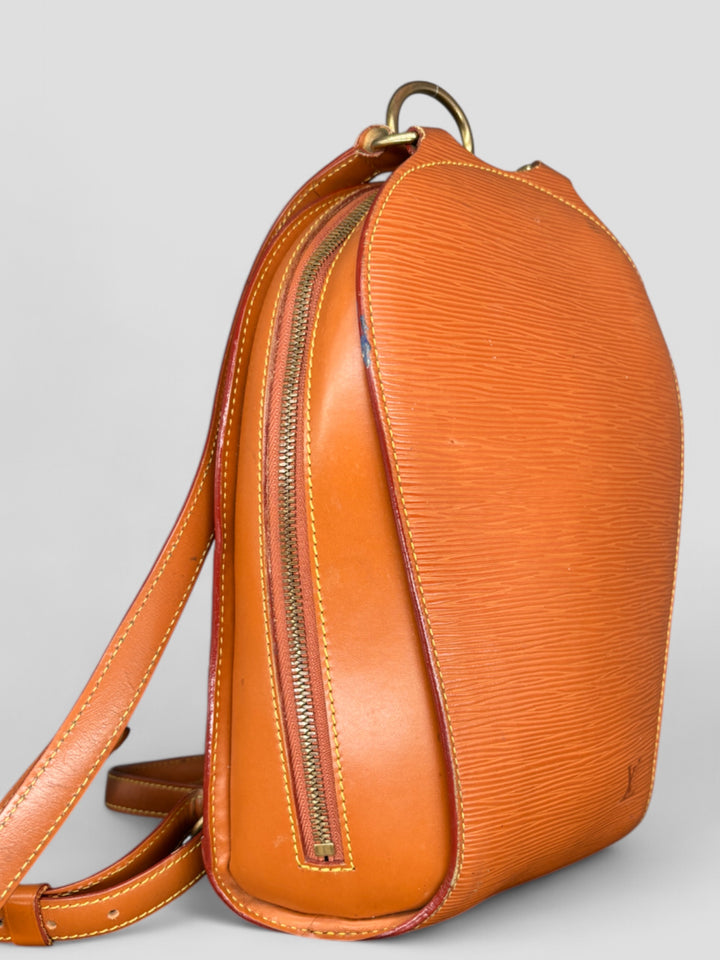 Vintage Louis Vuitton Unisex Epi Leder Rucksack Orange, Second-Hand Louis Vuitton Backpack Orange