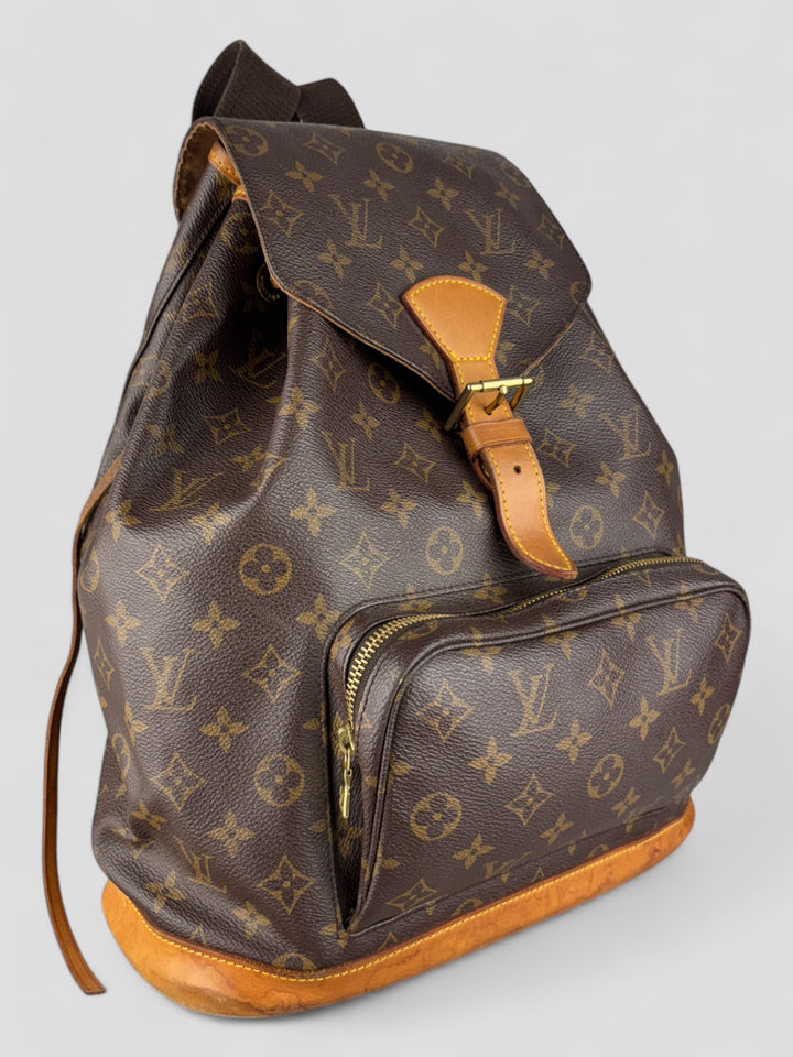 Vintage Louis Vuitton Unisex Monogram Canvas Rucksack Braun, Second-Hand Louis Vuitton Backpack Brown