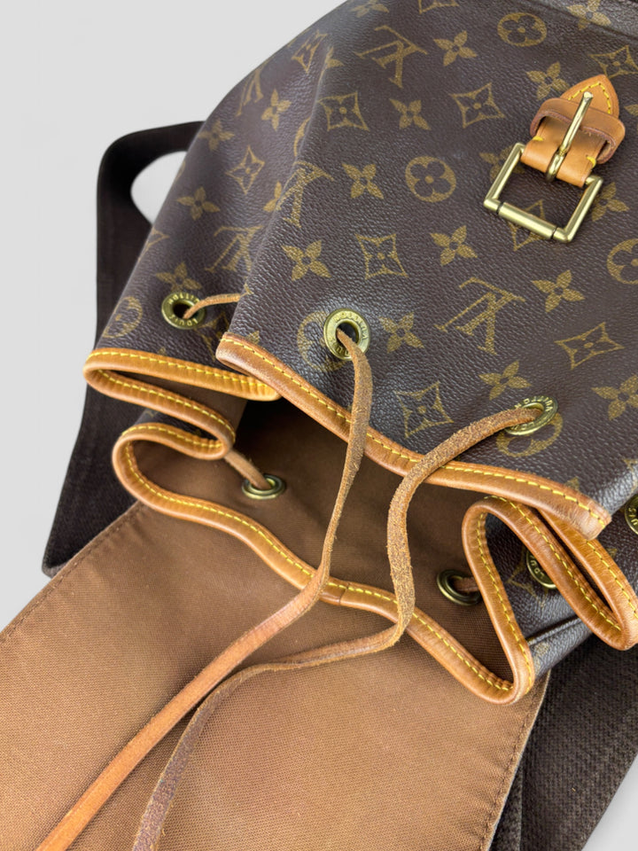 Vintage Louis Vuitton Unisex Monogram Canvas Rucksack Braun, Second-Hand Louis Vuitton Backpack Brown