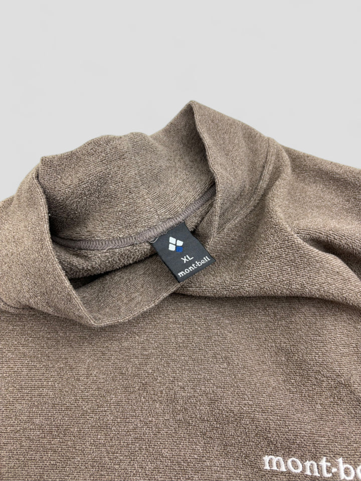 Vintage Montbell 00 Logo Sweater Grey Brown, Grau Brauner Seconc Hand Fleece 