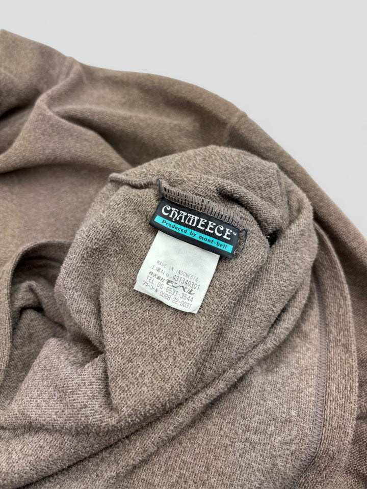 Vintage Montbell 00 Logo Sweater Grey Brown, Grau Brauner Seconc Hand Fleece 