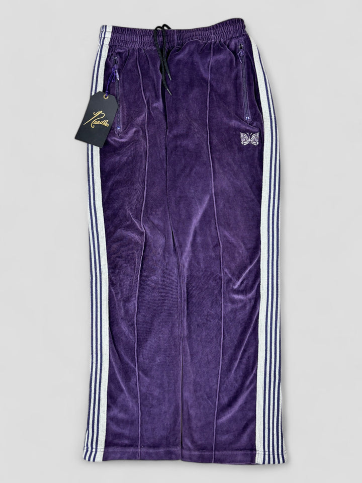 Vintage Needles Velour Sweatpants purple, lila needles second hand jogginghose