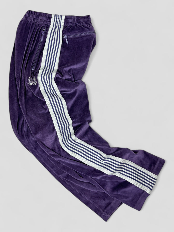 Vintage Needles Velour Sweatpants purple, lila needles second hand jogginghose