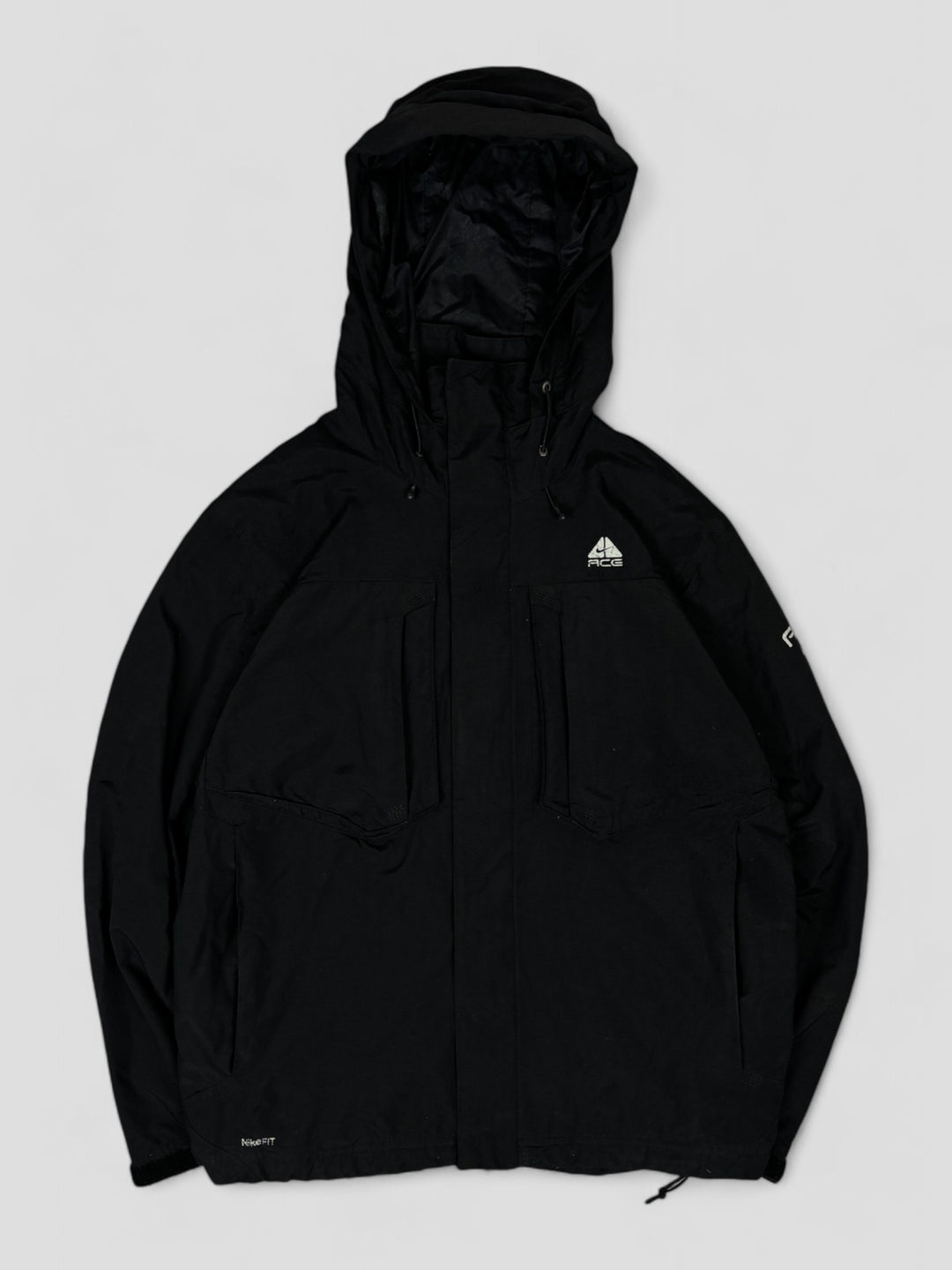 Vintage Nike ACG Herren Tactical Windbreaker in Schwarz, second hand tactical jacket men black