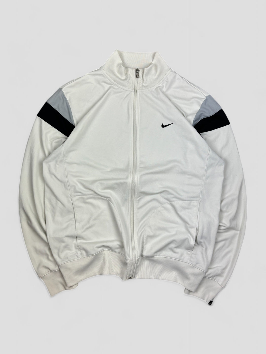 Vintage Nike Herren Full Zip Pullover in weiß, second hand nike full zip sweater white men