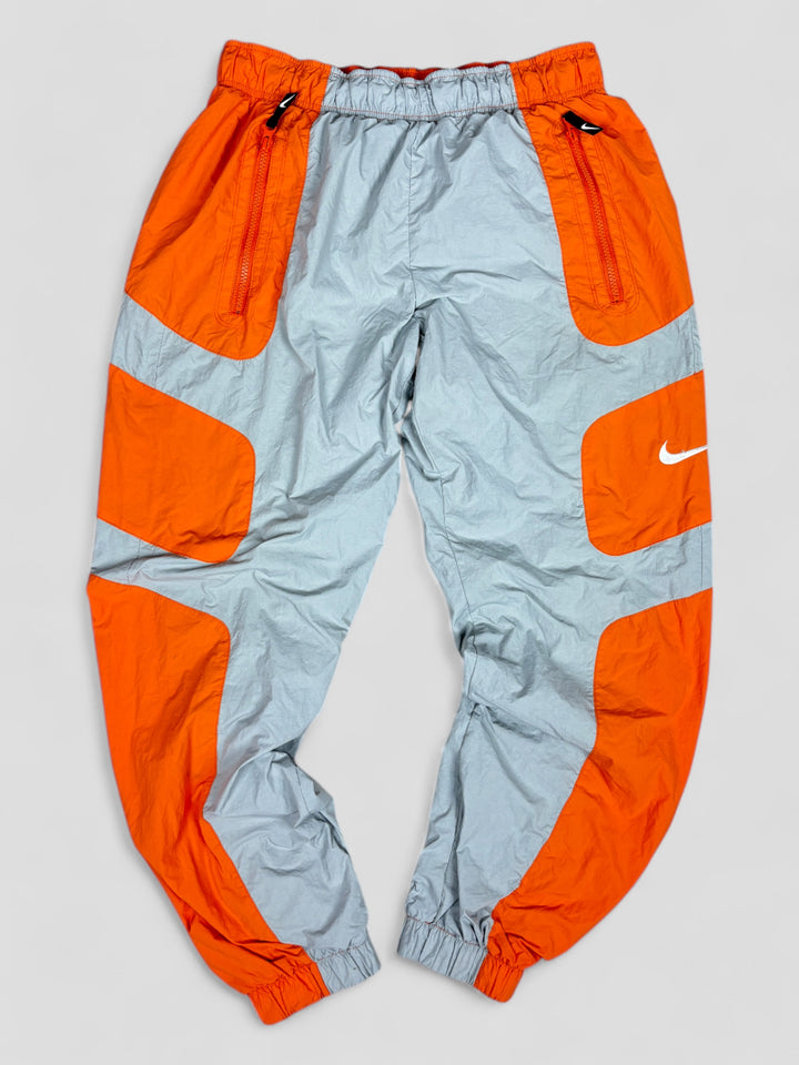 Vintage Nike Tactical Trackpants orange grey, nike second hand jogginghose