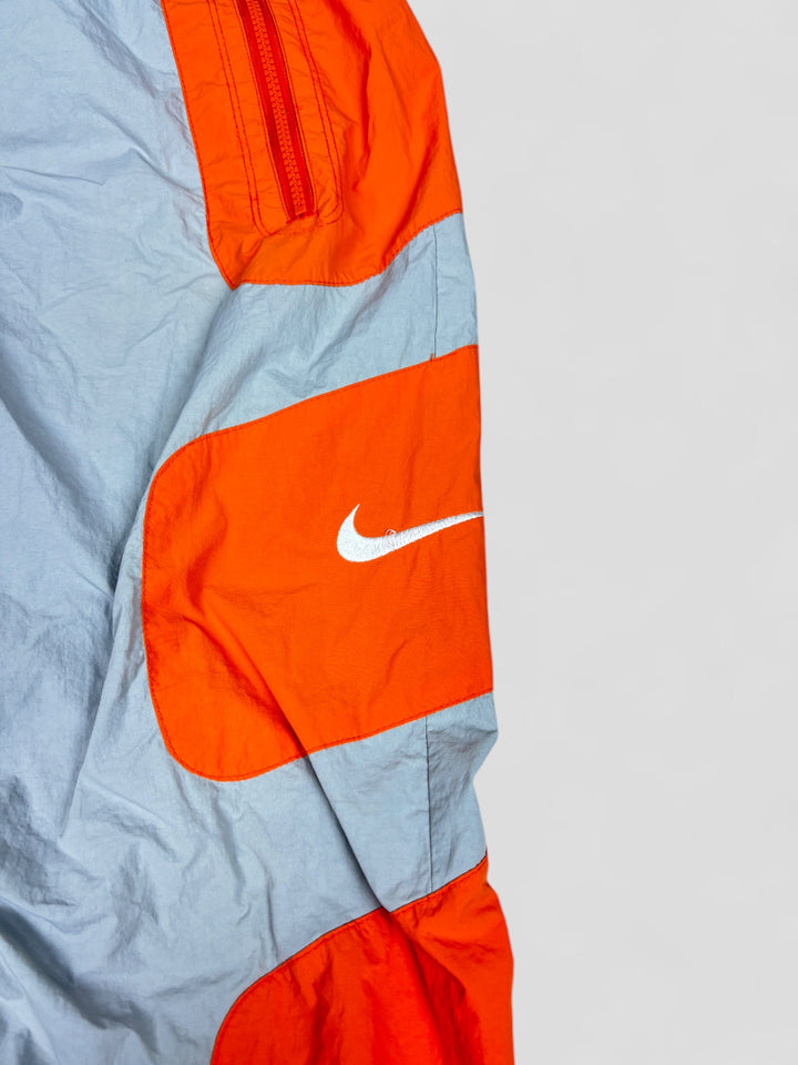 Vintage Nike Tactical Trackpants orange grey, nike second hand jogginghose