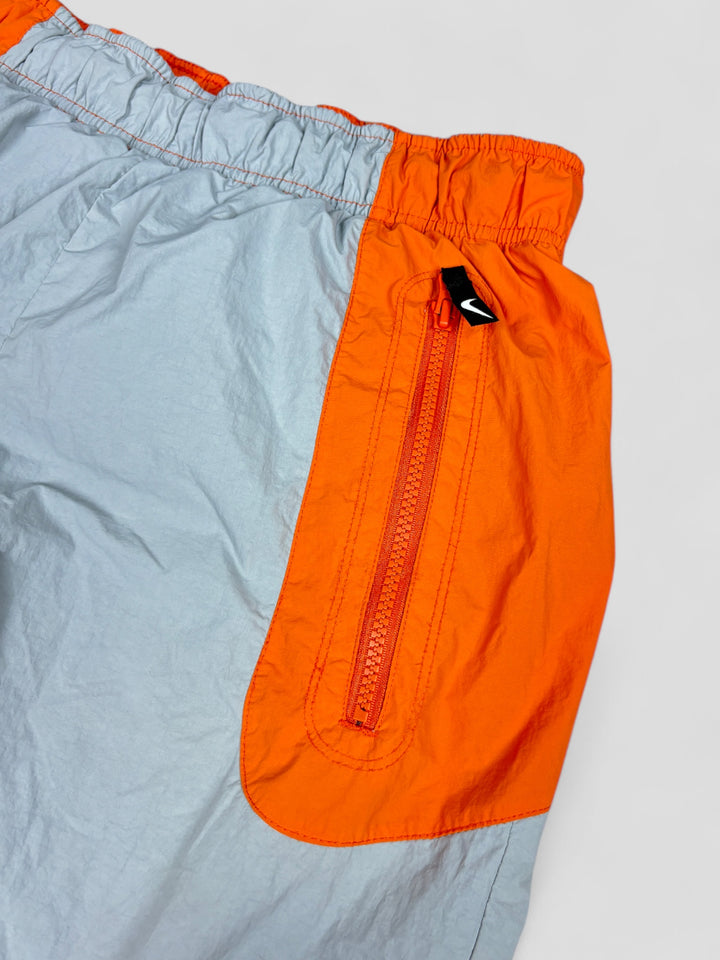 Vintage Nike Tactical Trackpants orange grey, nike second hand jogginghose