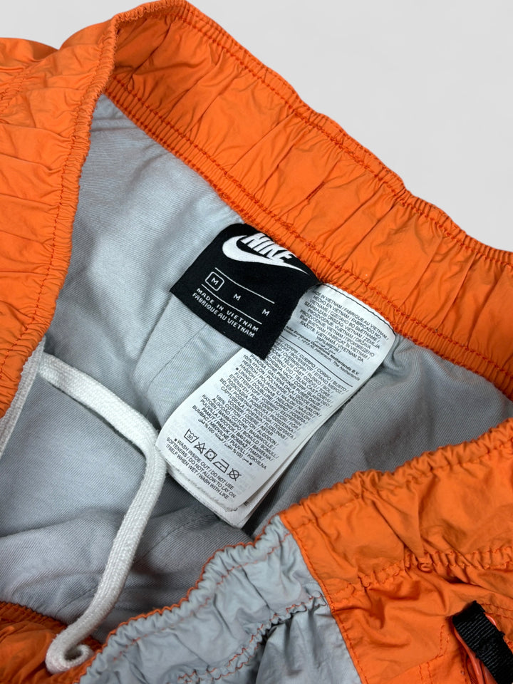 Vintage Nike Tactical Trackpants orange grey, nike second hand jogginghose