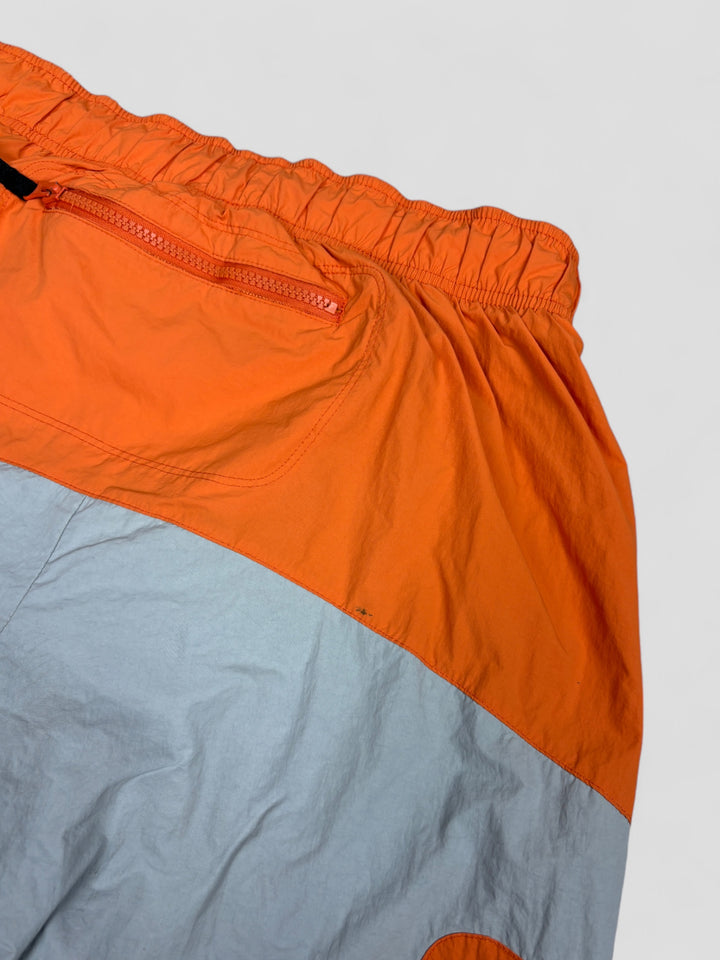 Vintage Nike Tactical Trackpants orange grey, nike second hand jogginghose