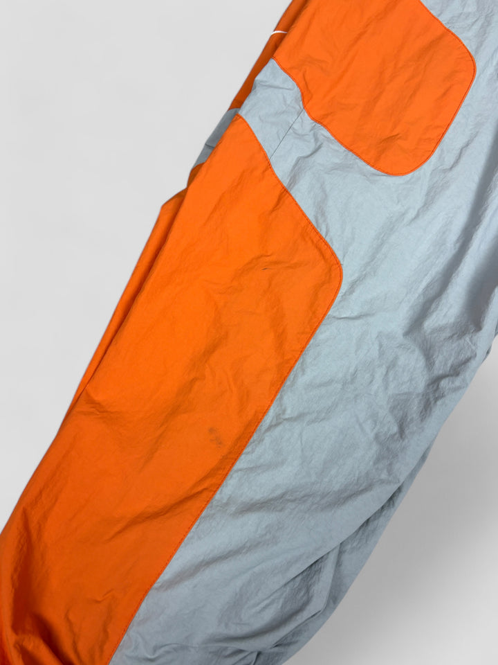 Vintage Nike Tactical Trackpants orange grey, nike second hand jogginghose