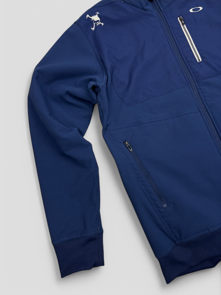 Vintage Oakley Unisex Reversible Fleecejacke Blau und Grau, Second-Hand Oakley Jacket Blue Grey