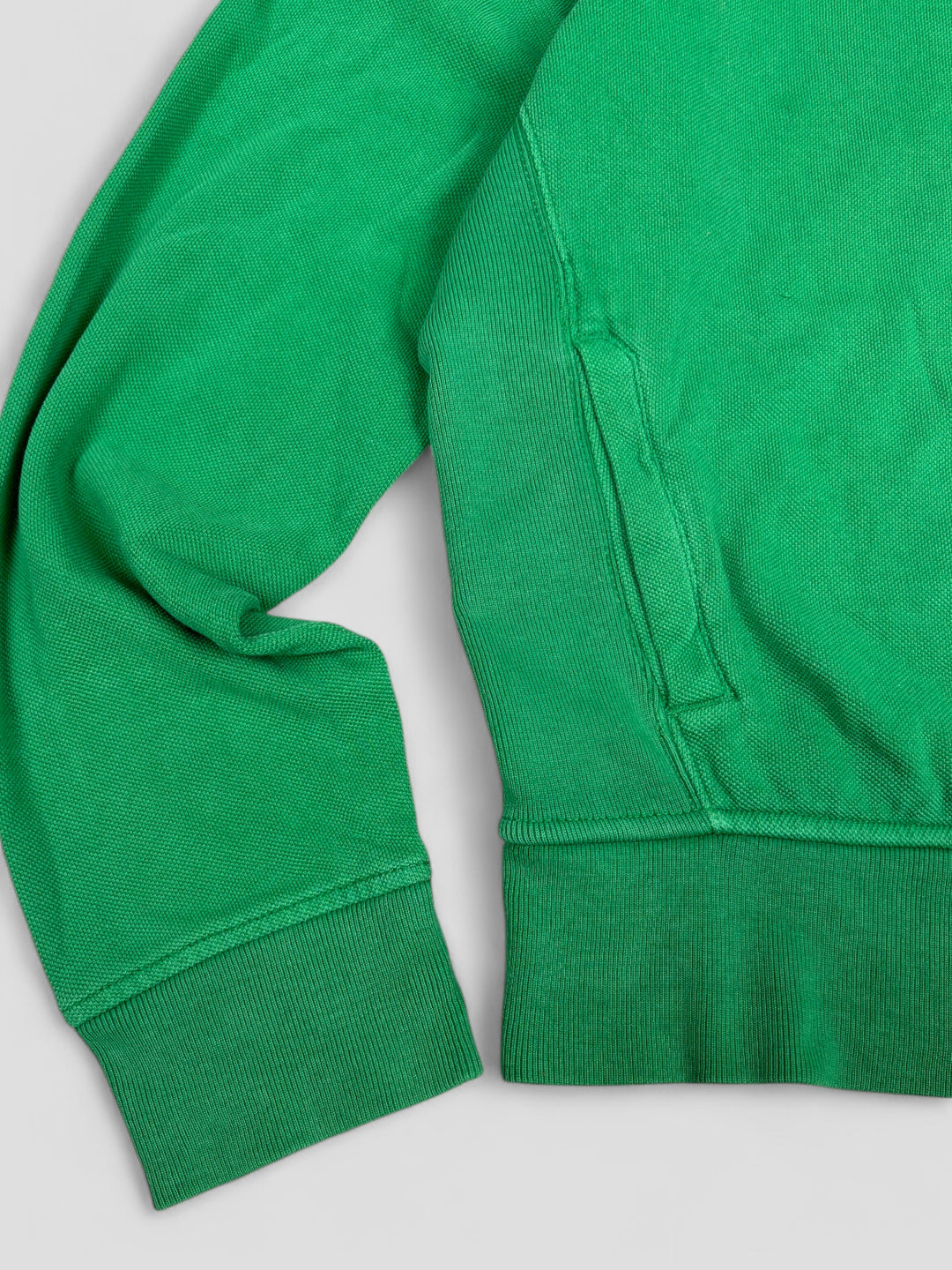 Vintage PRL Waffle Hoodie Green, Grüner Second Hand PRL Kaputzenpullover