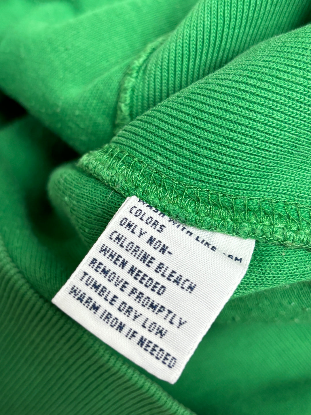 Vintage PRL Waffle Hoodie Green, Grüner Second Hand PRL Kaputzenpullover