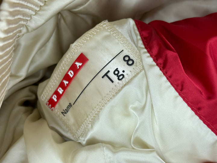 Vintage Prada Puffer Jacket Red, Rote Second Hand Prada Jacke