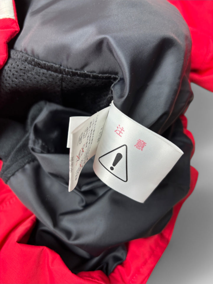 Vintage Salomon Tactical Jacke Rot mit Kapuze und weißen Akzenten, Second-Hand Salomon Jacket Red