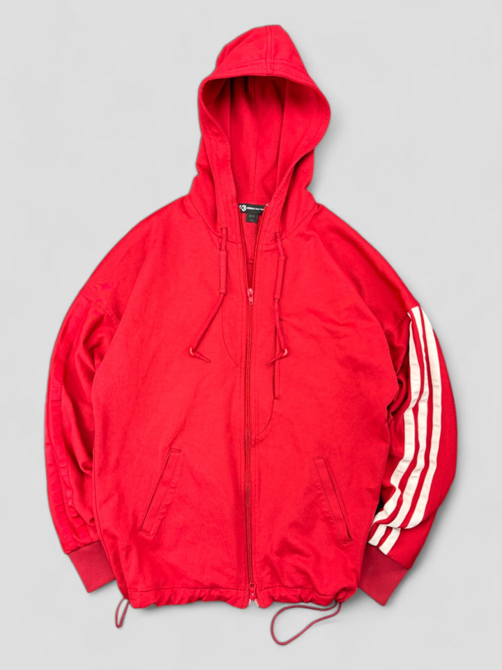 Vintage Yohji Yamamoto x Adidas Full Zip Sweater red men, second hand herren y2k pullover rot