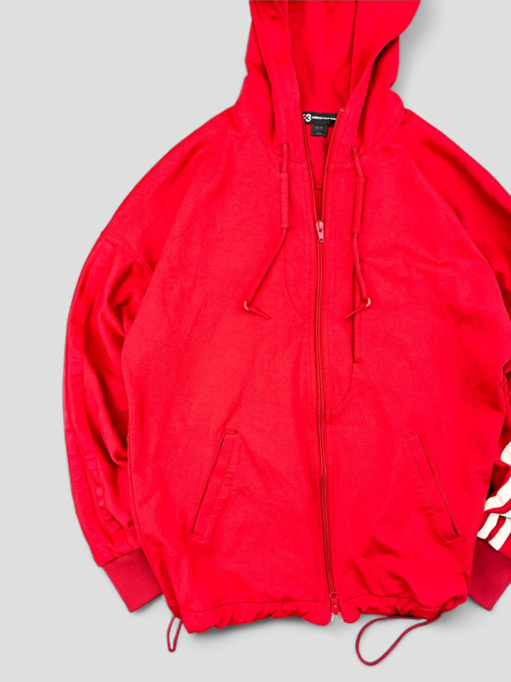 Vintage Yohji Yamamoto x Adidas Full Zip Sweater red men, second hand herren y2k pullover rot