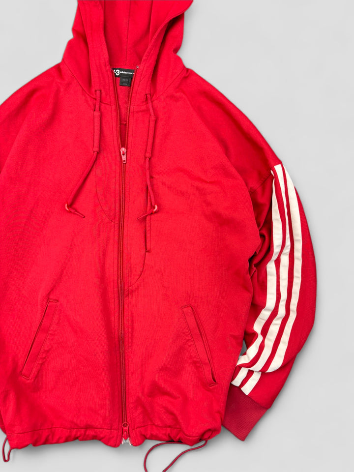 Vintage Yohji Yamamoto x Adidas Full Zip Sweater red men, second hand herren y2k pullover rot