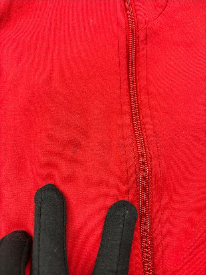 Vintage Yohji Yamamoto x Adidas Full Zip Sweater red men, second hand herren y2k pullover rot