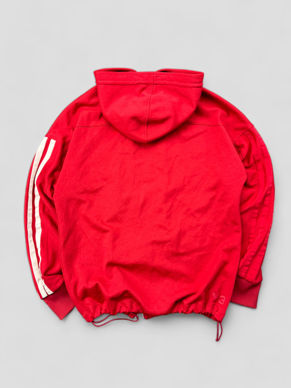 Vintage Yohji Yamamoto x Adidas Full Zip Sweater red men, second hand herren y2k pullover rot