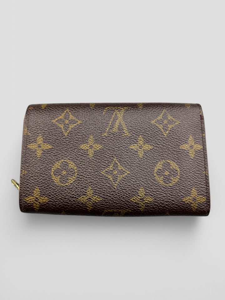 Vintage lv unisex tresor wallet braun, second hand lv tresor wallet brown