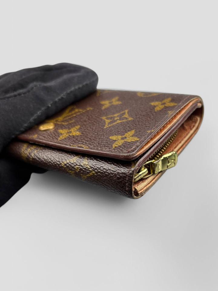 Vintage lv unisex tresor wallet braun, second hand lv tresor wallet brown