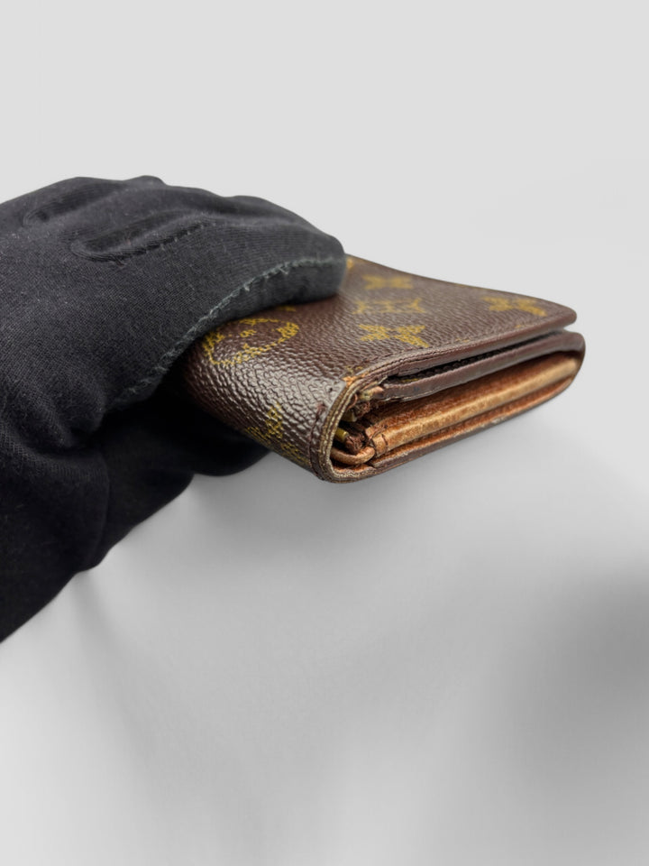 Vintage lv unisex tresor wallet braun, second hand lv tresor wallet brown