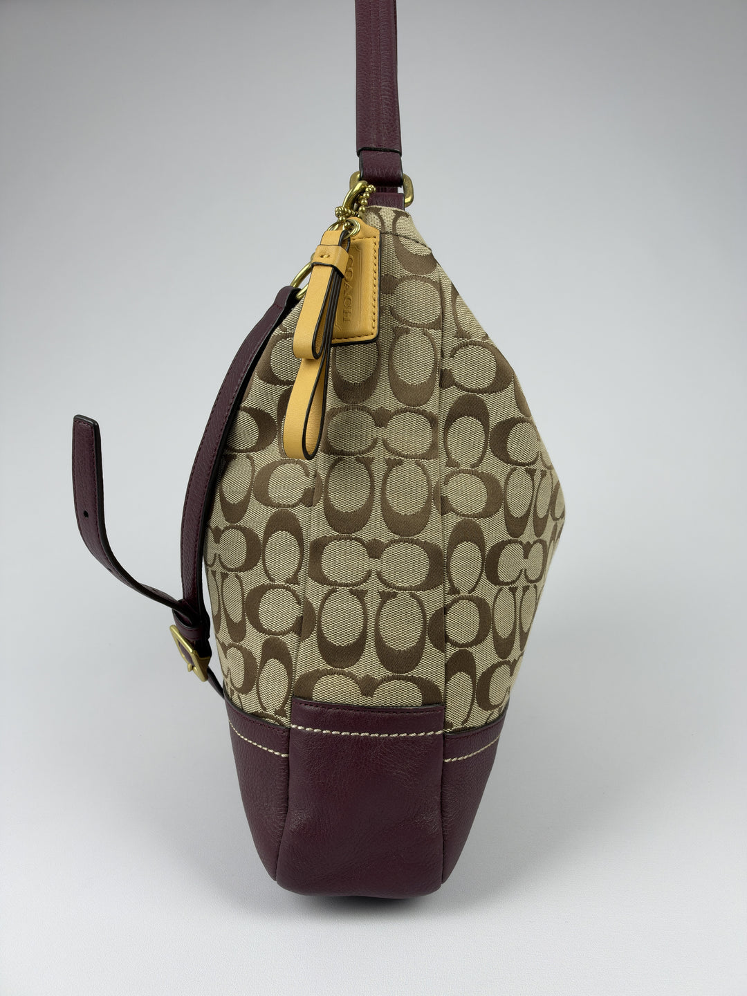 Coach Park Signature Hobo Crossbody Shoulder Bag in Khaki/Braun, Detailansicht 1