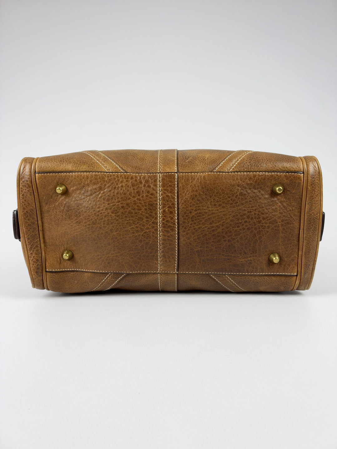 Coach Soho Leather Buckle Satchel Shoulder Bag in Cognac/Braun, Detailansicht 4