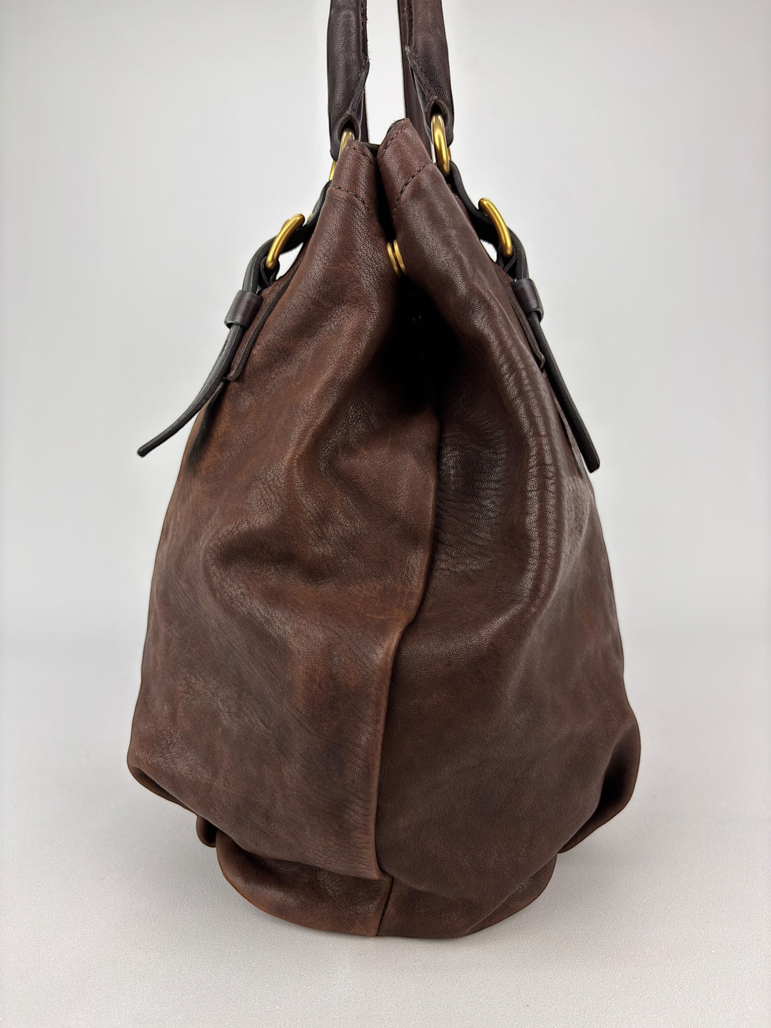 Prada Learher Bucket Shoulderbag