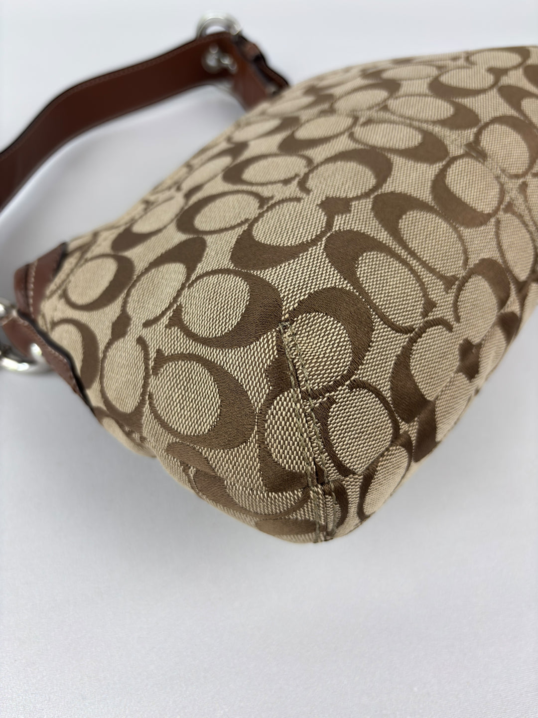 Coach Signature Jacquard Flap Shoulder Bag