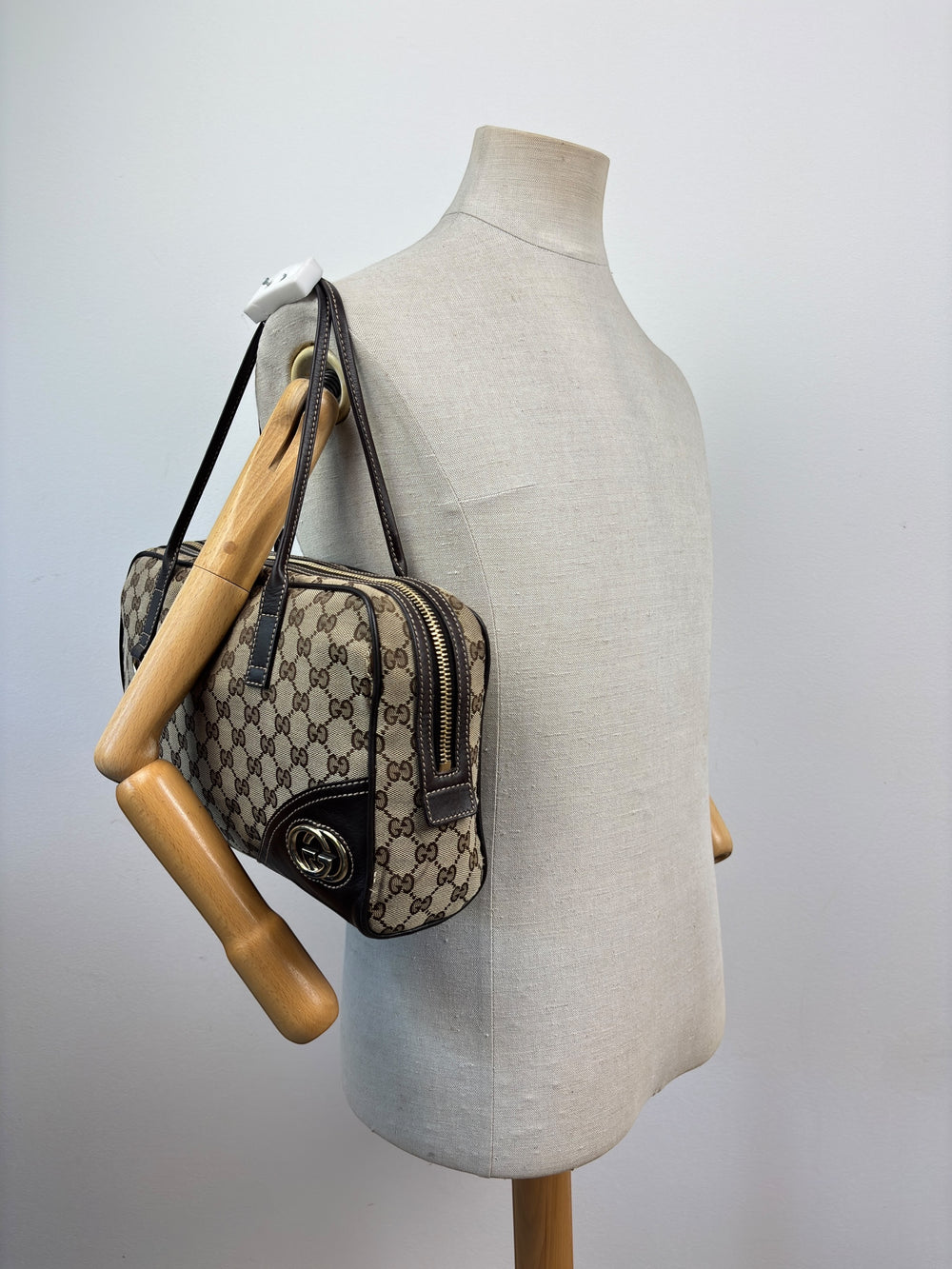 Gucci Vintage "1973" Boston Bag mit Interlocking-G Schultertasche / Baguette