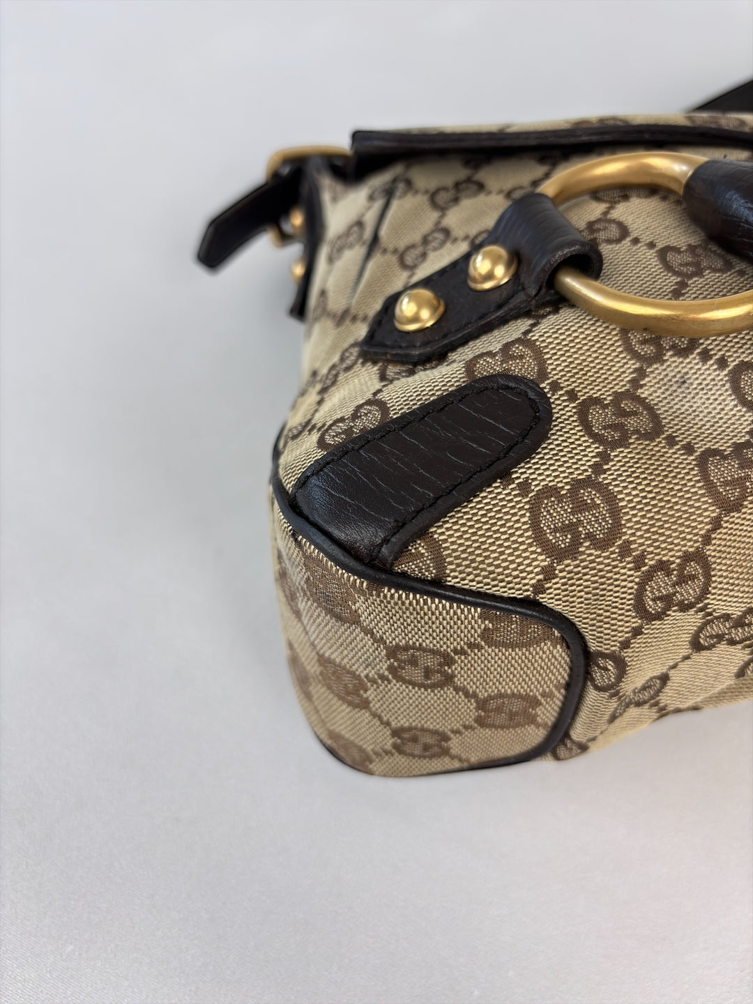 Gucci Horsebit Chain Baguette Bag mit Klappe (Vintage Web/Horsebit-Kollektion)