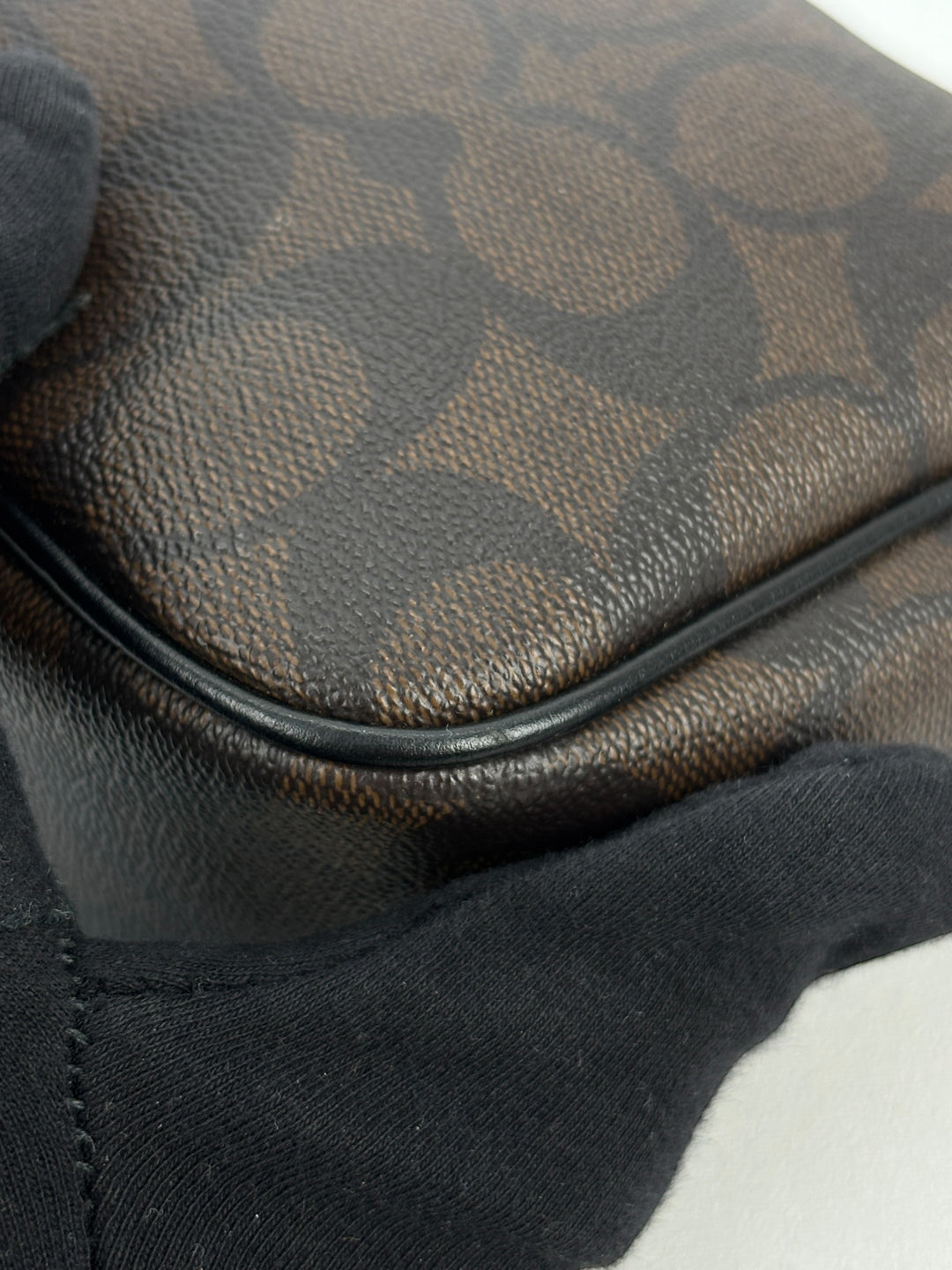 Coach Signature Jacquard Convertible Shoulder Bag / Baguette Bag / Pochette
