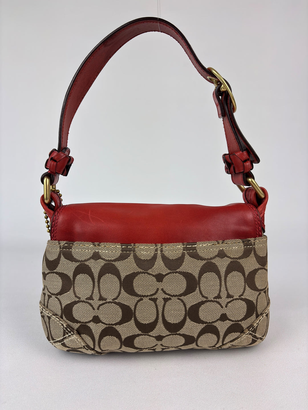 Coach Legacy Signature Buckle Flap Shoulder Bag (Mini/Pochette-Format)