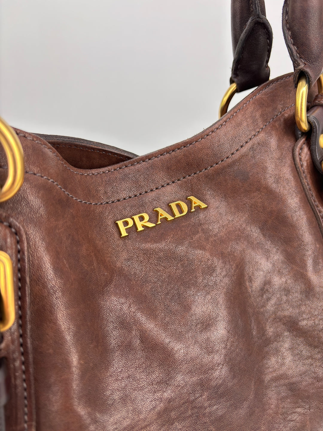 Prada Learher Bucket Shoulderbag