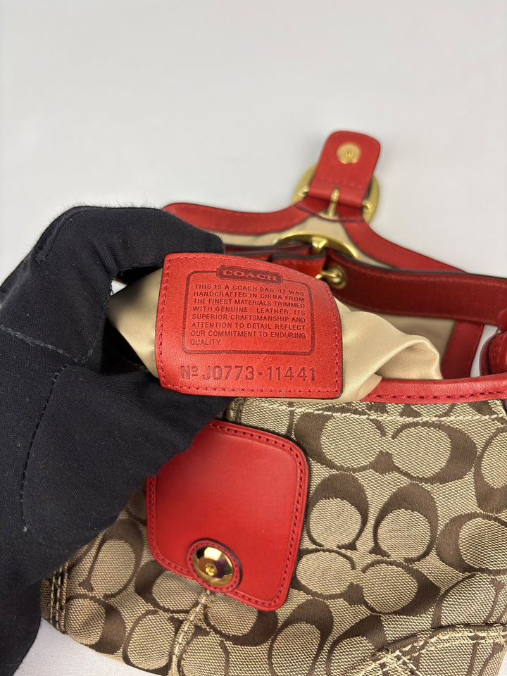 Coach Legacy Signature Buckle Flap Shoulder Bag (Mini/Pochette-Format)