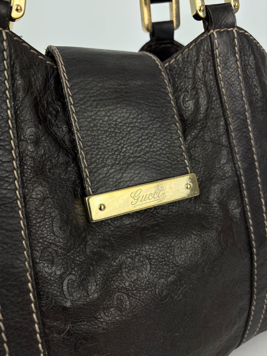 Gucci Guccissima Signature New Ladies Leather Tote Bag Schultertasche