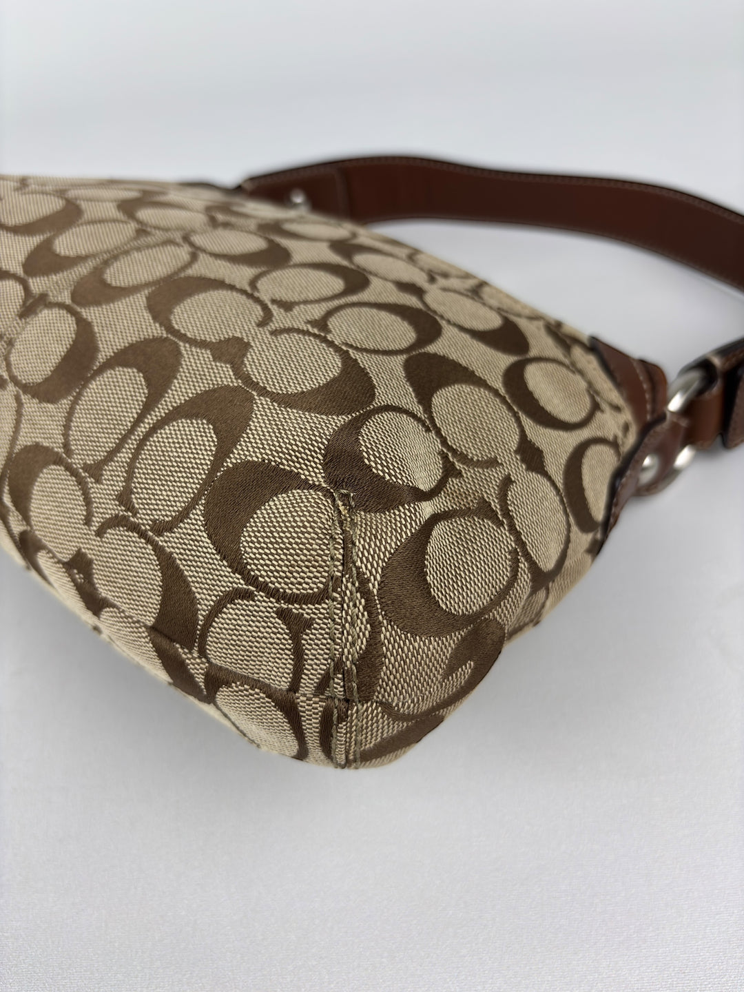 Coach Signature Jacquard Flap Shoulder Bag