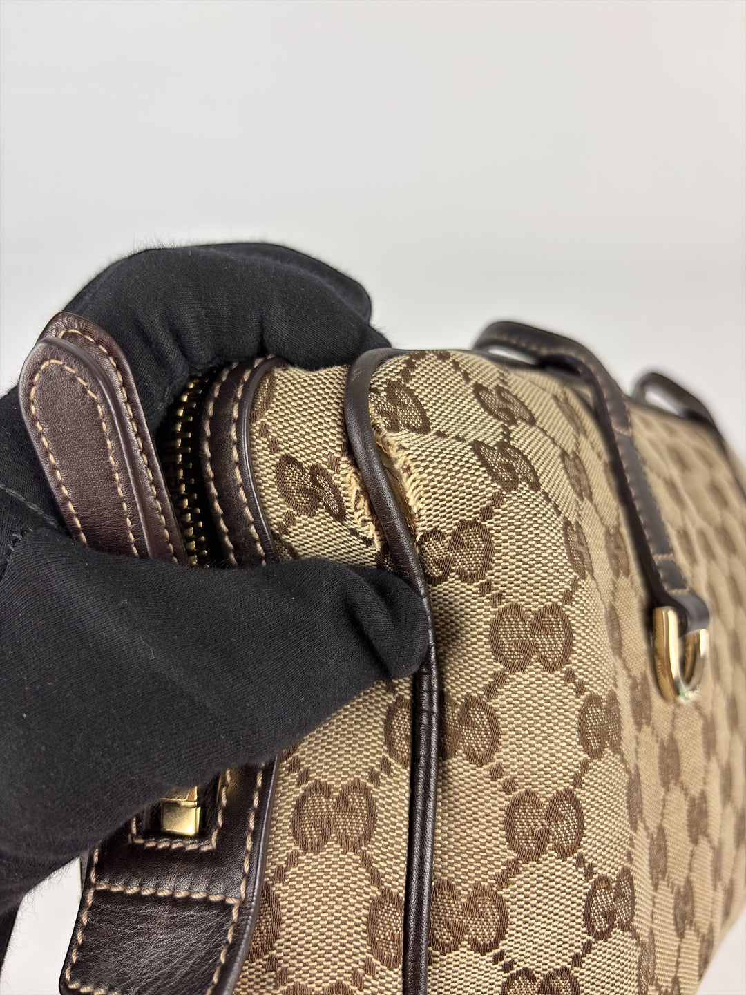 Gucci Vintage "1973" Boston Bag mit Interlocking-G Schultertasche / Baguette