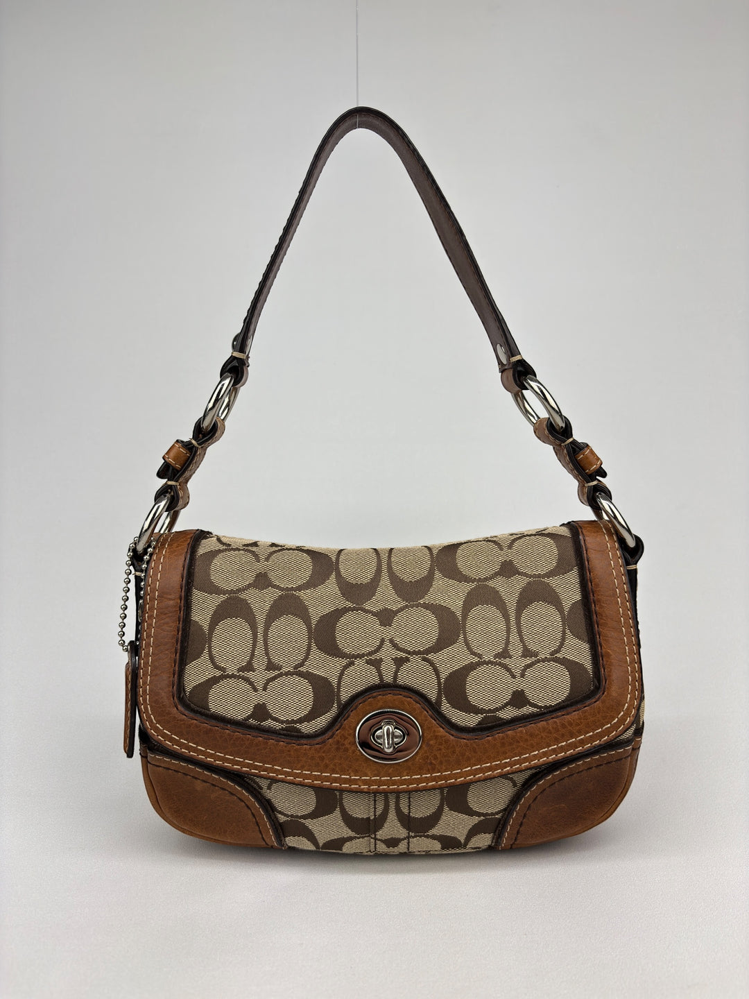 Coach Signature Canvas Shoulder Bag / Flap Shoulder Bag