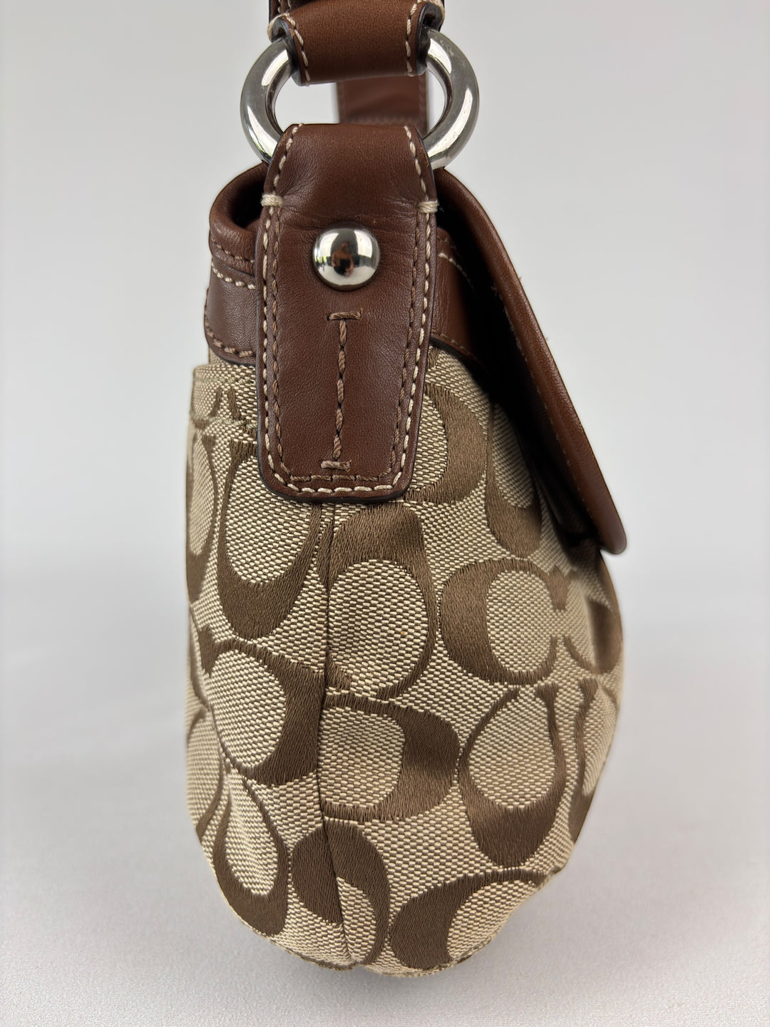 Coach Signature Jacquard Flap Shoulder Bag