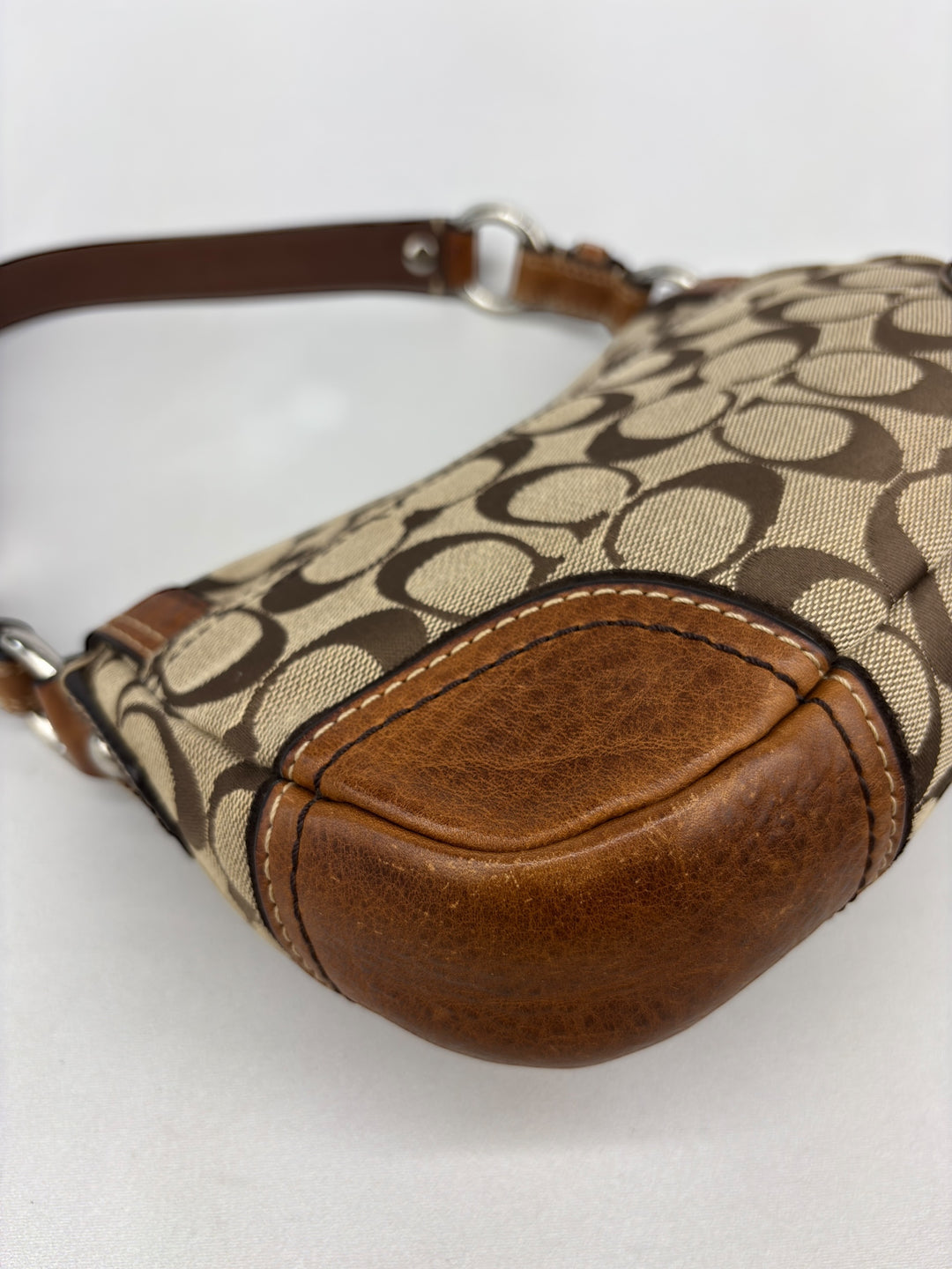 Coach Signature Canvas Shoulder Bag / Flap Shoulder Bag