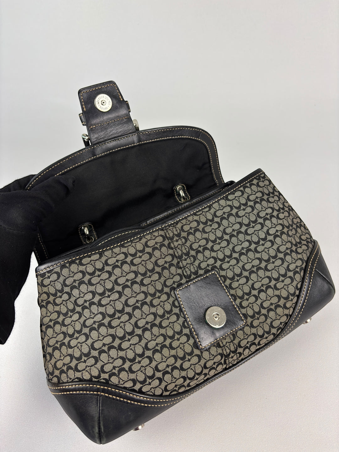 Coach Mini Signature Buckle Satchel (Doktortaschen-Silhouette)