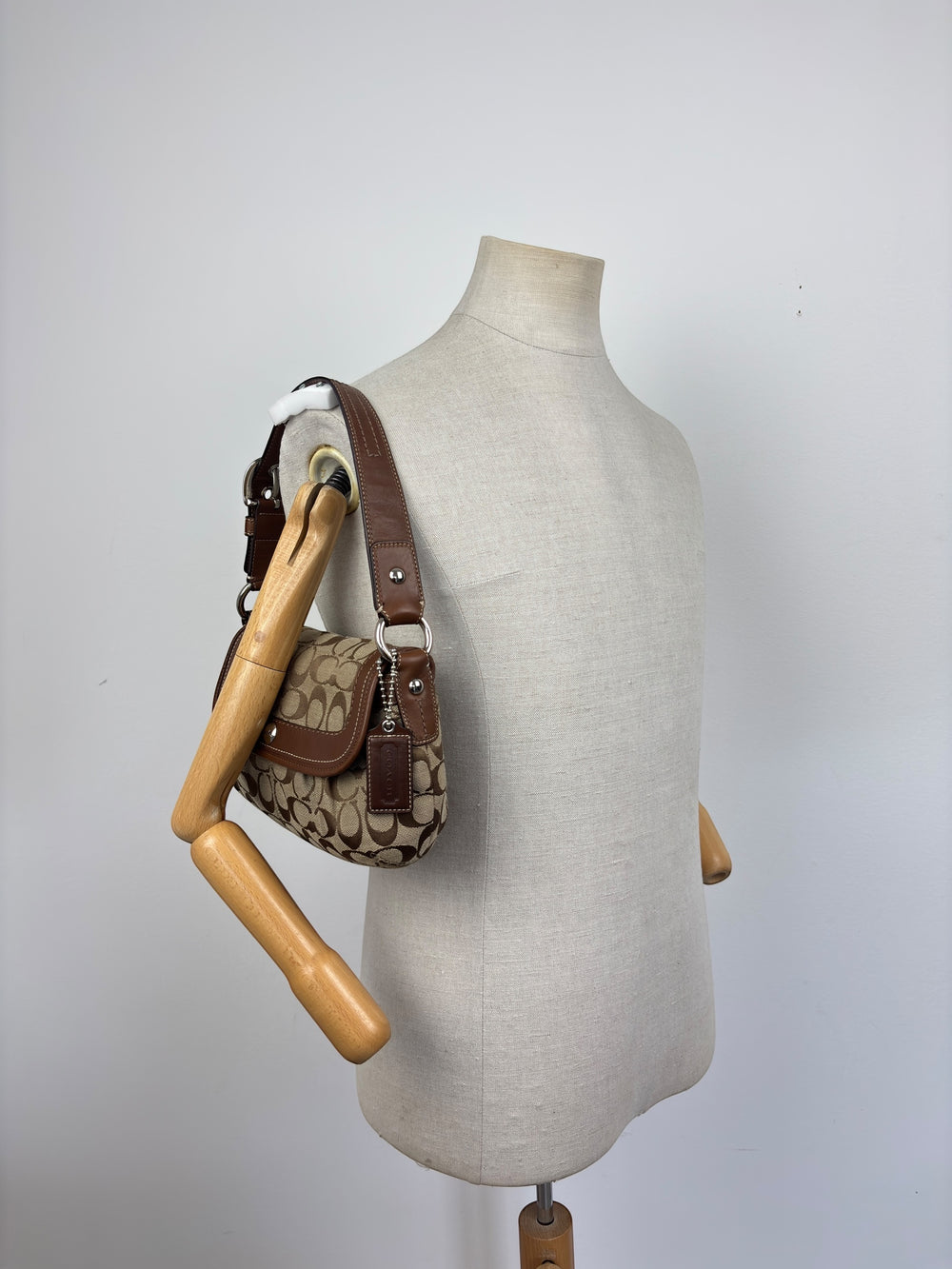 Coach Signature Jacquard Flap Shoulder Bag