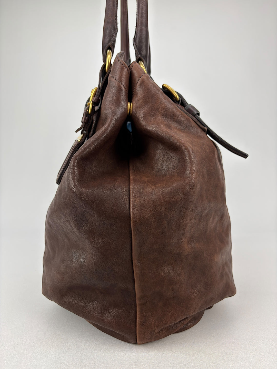 Prada Learher Bucket Shoulderbag