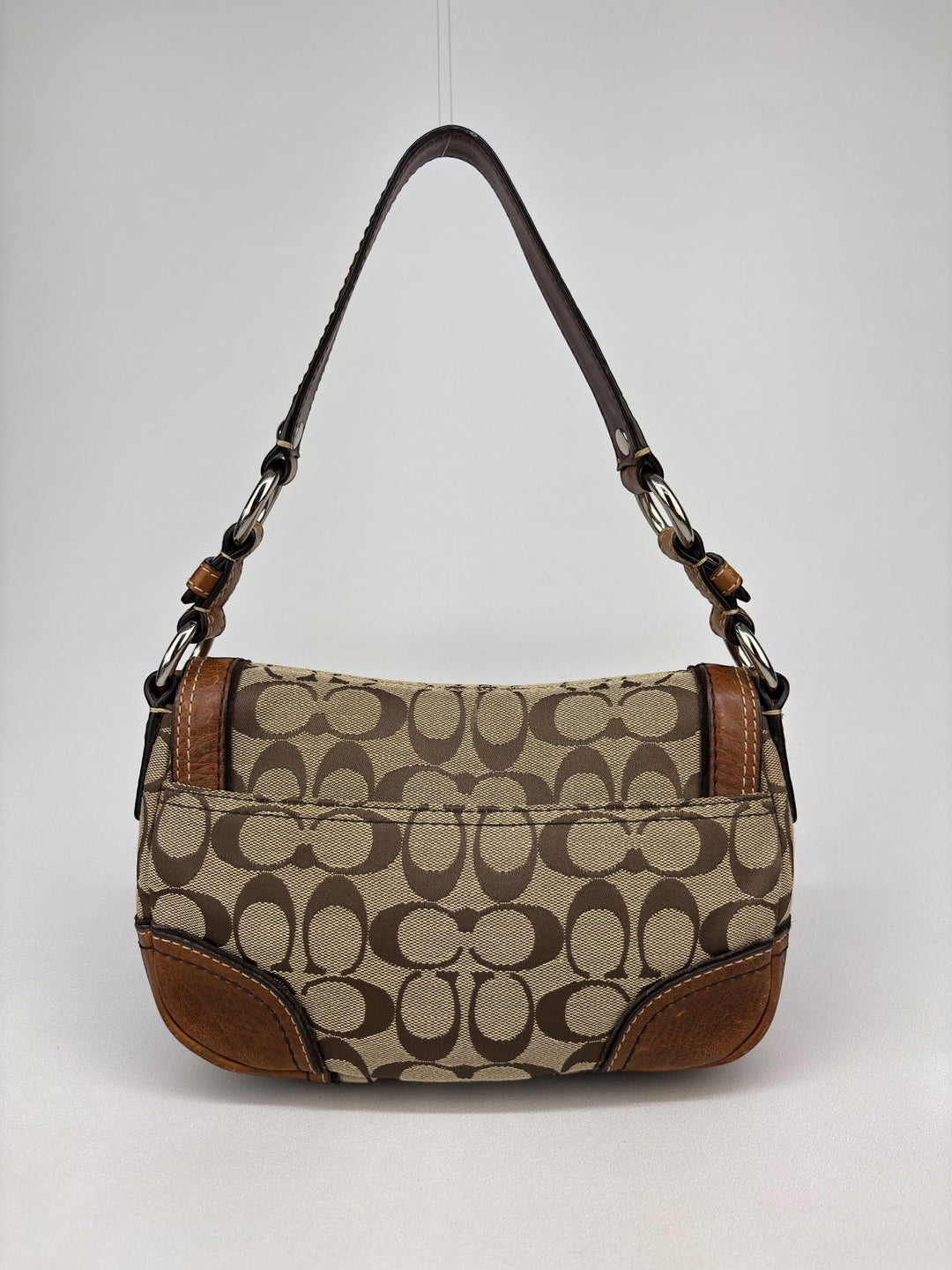 Coach Signature Canvas Shoulder Bag / Flap Shoulder Bag
