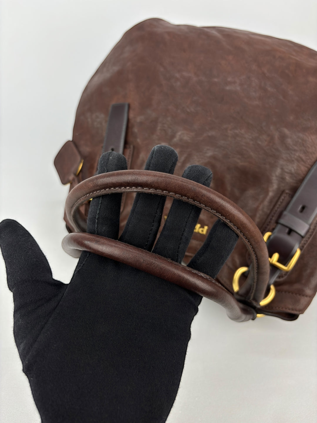 Prada Learher Bucket Shoulderbag